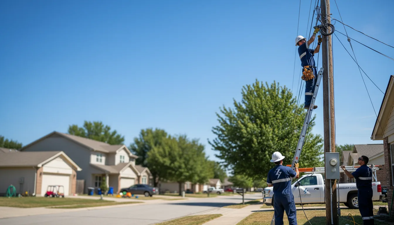 Residential electrician providing installation services in Circle Pines, MN
